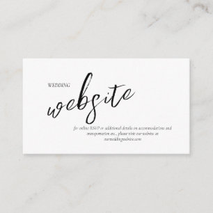 Liebe Calligraphy Wedding Website B&W ID940 Begleitkarte