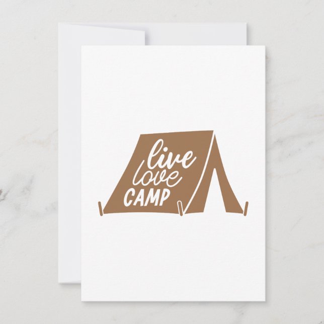 Liebe Camp Camping Gear Phrase Quote Slogan Mitteilungskarte (Vorderseite)