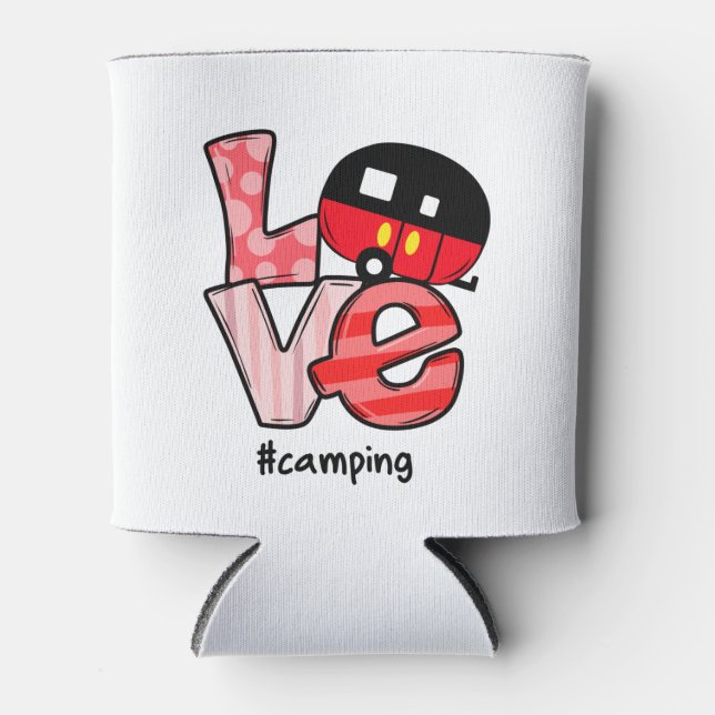 Liebe Camping #Camping Dosenkühler (Vorderseite)