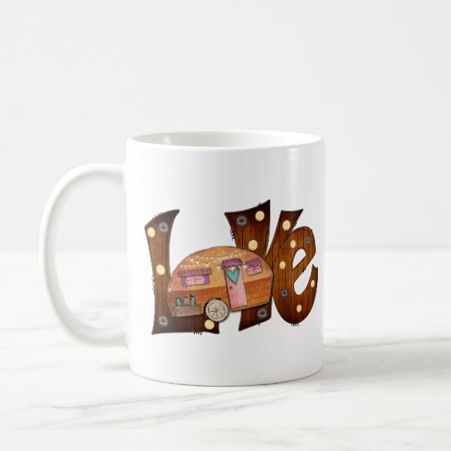 Liebe Camping Hübsch Kaffeetasse (Links)