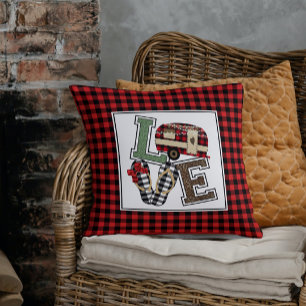 Liebe Camping Moderne Weihnachtscamper Flip Flops Kissen