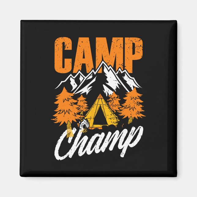 Liebe Camping-Wortspiele Camp Champ Wandern Bergst Magnet (Vorne)