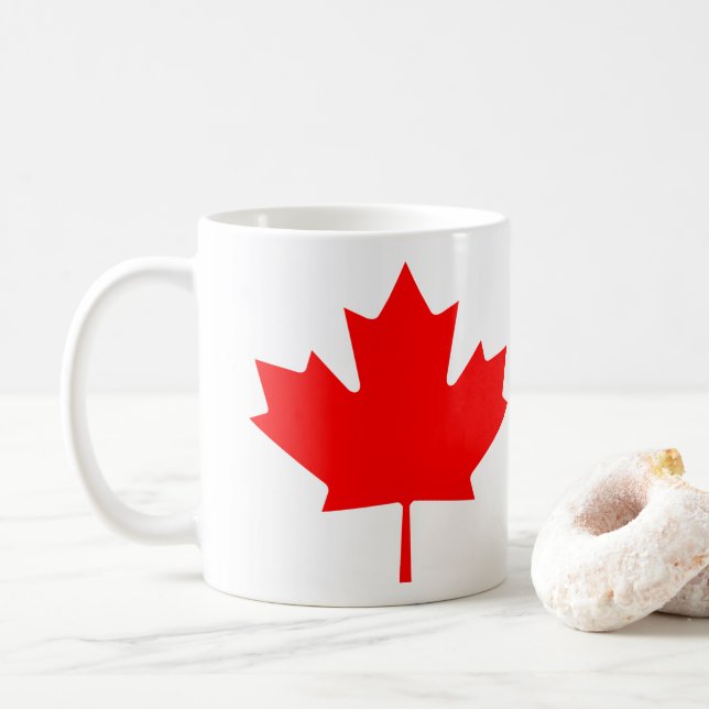 Liebe Canada Day Fahne Teetasse Tasse (Mit Donut)