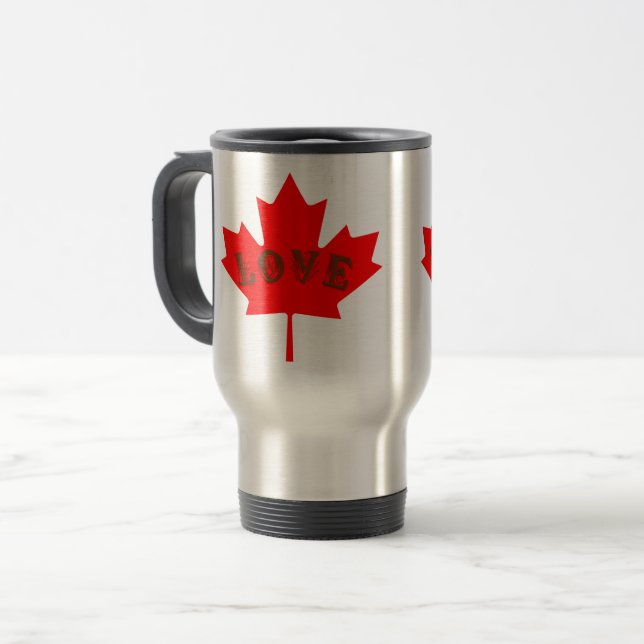 Liebe Canada Day Fahne Teetasse Tasse (Vorderseite Links)