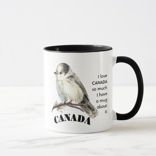 Liebe CANADA GRAY JAY so viel Spaß Zitat Tasse (Rechts)