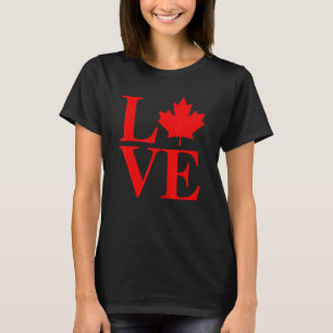 Liebe Canada Maple Leaf 2022 Vintager Kanada Tag T-Shirt
