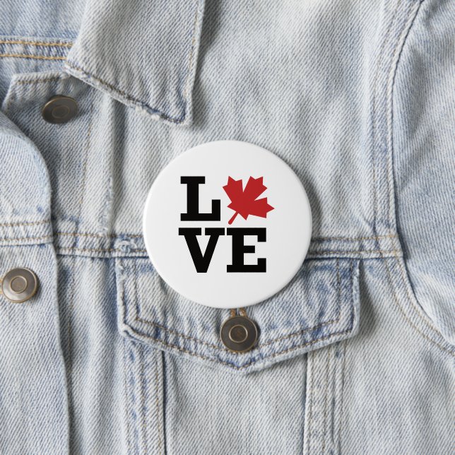 Liebe Canada Mapsleaf Flag Button (Beispiel)
