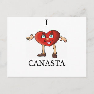 Liebe canasta postkarte