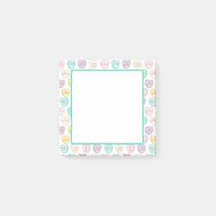 Liebe Candy Heart - White Notes Post-it Klebezettel