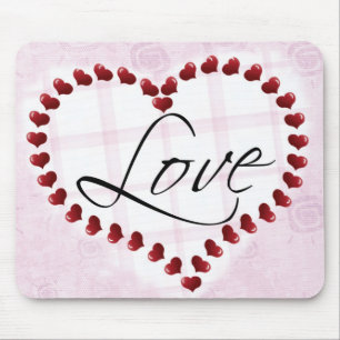 Liebe Candy Hearts mousepad