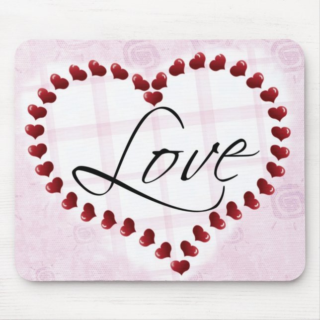 Liebe Candy Hearts mousepad (Vorne)