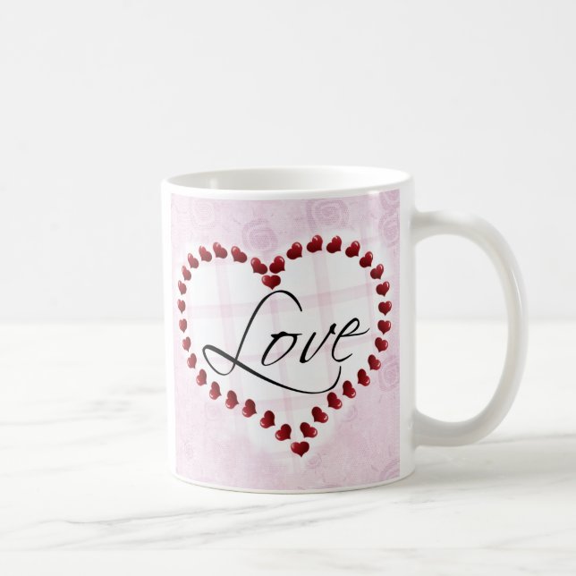 Liebe Candy Hearts Tasse (Rechts)