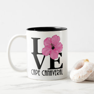 LIEBE Cape Canaveral Pink Hibiskus 11oz Zweifarbige Tasse