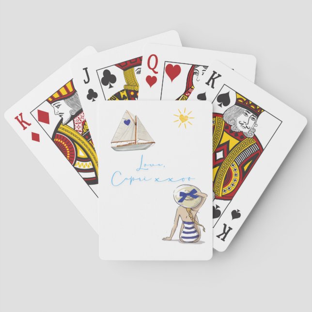Liebe, Capri xxoo Klassische Spielkarten (Rückseite)