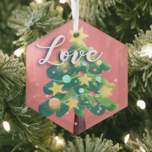 Liebe Capton Weihnachtsbaum Pink Metal Orn Ornament Aus Glas