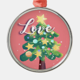 Liebe Capton Weihnachtsbaum Pink Ornament Aus Metall