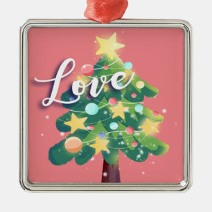 Liebe Capton Weihnachtsbaum Pink Ornament Aus Metall