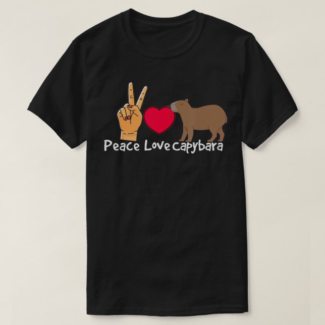 Liebe Capybara Capybara Tierpark T-Shirt (Design vorne)