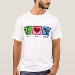 Liebe Capybaras T-Shirt<br><div class="desc">Ein Friedenszeichen,  ein Herz und eine niedliche Capybara. Peace Liebe Capybaras Geschenk für einen exotischen Tierbesitzer.</div>