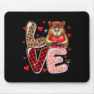 Liebe Capyra Sonnenbrille Herzen Valentinstag Kind Mousepad