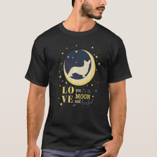 Liebe Cardigan Welsh Corgi zum Mond T-Shirt