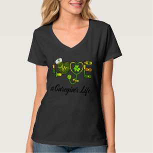 Liebe Caregiver Life Irish Nurse Stethoscope St Pa T-Shirt