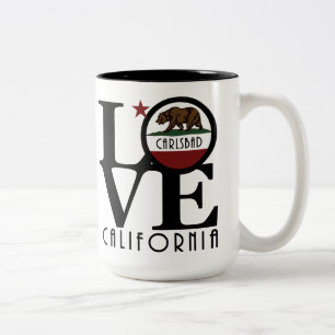 LIEBE Carlsbad California 15oz Zweifarbige Tasse