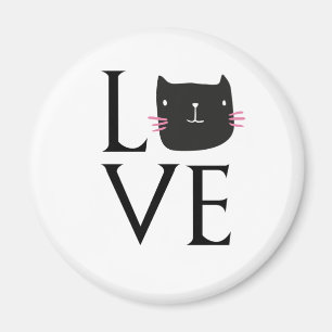 LIEBE CAT COFFEE CUP MAGNET