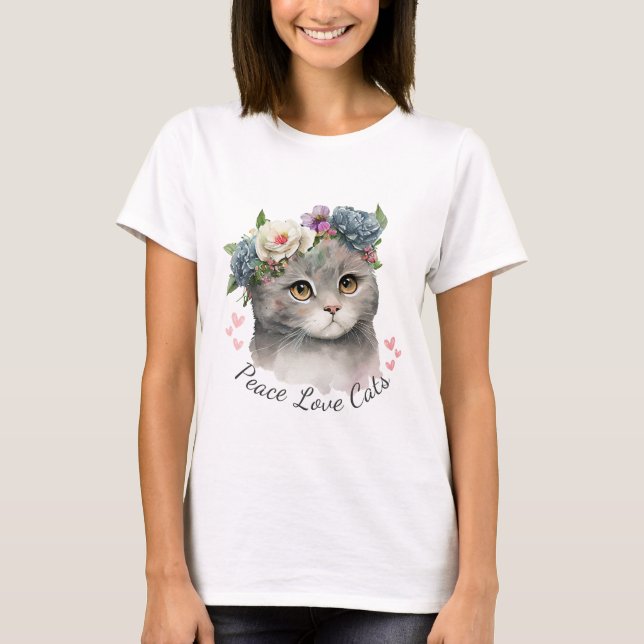 Liebe Cat Girl T-Shirt (Vorderseite)