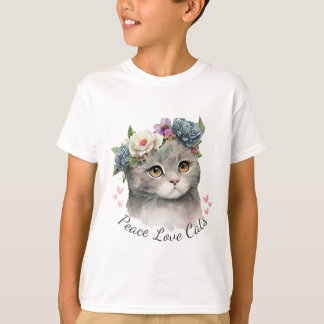 Liebe Cat Kid Boy T-Shirt