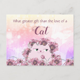 Liebe Cat Postkarte