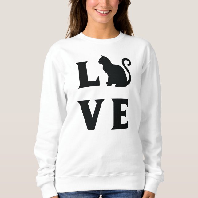 Liebe Cat Sweatshirt (Vorderseite)