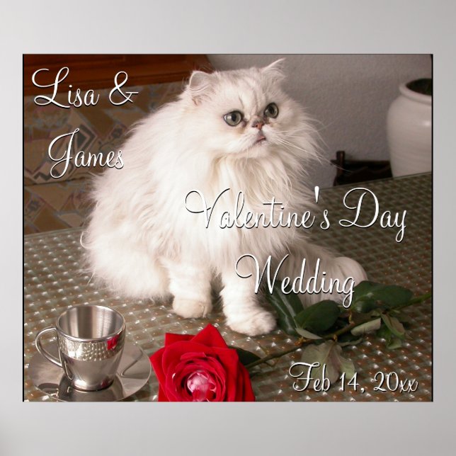 Liebe Cat Wedding Valentine Poster (Vorne)