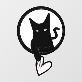 Liebe Cat Window Clubing von Poet Adiela Akoo Fensteraufkleber