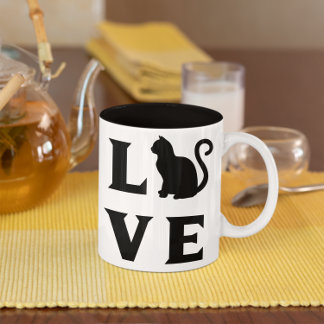Liebe Cat Zweifarbige Tasse