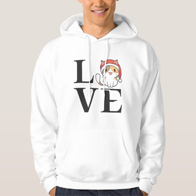 Liebe Cats - Santa Kitten Hoodie (Vorderseite)