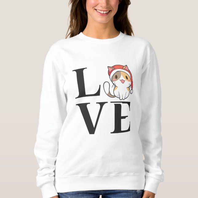 Liebe Cats - Santa Kitten Sweatshirt (Vorderseite)