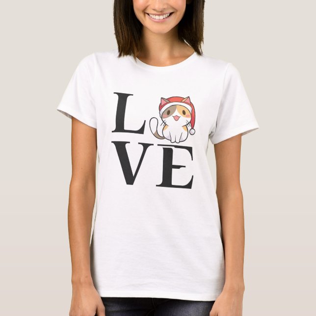 Liebe Cats - Santa Kitten T-Shirt (Vorderseite)