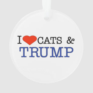 Liebe Cats und Trump Ornament