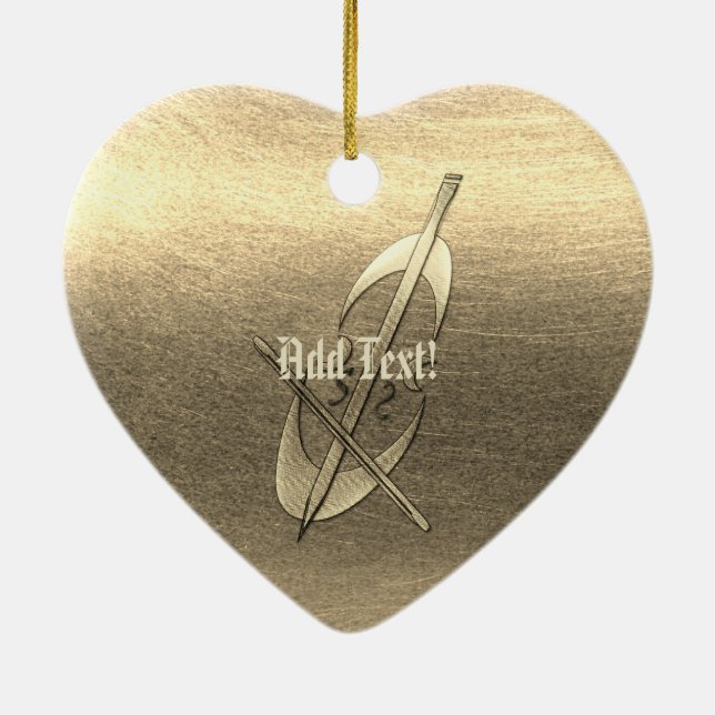 Liebe Cello Musik Text-Ornament hinzufügen Keramik Ornament (Hinten)