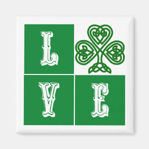 Liebe Celtic Kleeblatt Hearts Magnet