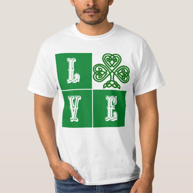 Liebe Celtic Kleeblatt Hearts T-Shirt (Vorderseite)
