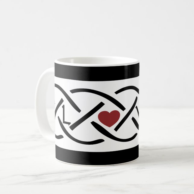 Liebe Celtic Knot Kaffeetasse (Vorderseite Links)