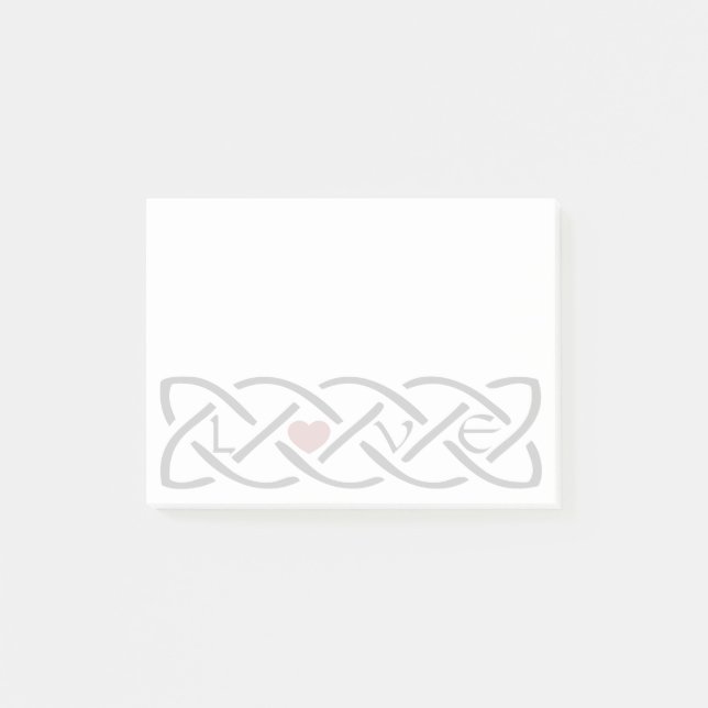 Liebe Celtic Knot Post-it Klebezettel (Vorderseite)