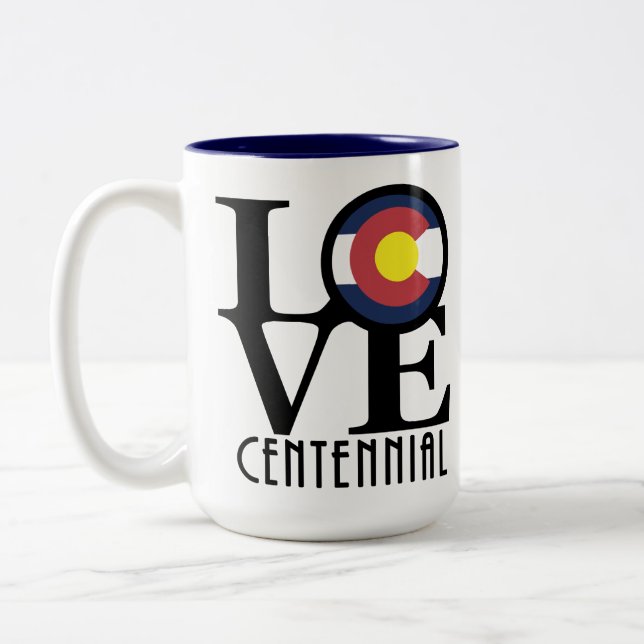 LIEBE Centennial Colorado 15oz Zweifarbige Tasse (Links)