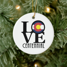 LIEBE Centennial Colorado Keramik Ornament
