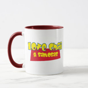Liebe Chai & Samosas Funny Chai Indischer Tee Kaff Tasse