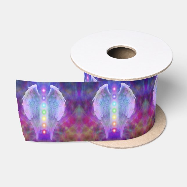 Liebe, chakra, Engel, Gott, der Heiler, heilend, Satinband (Spule)