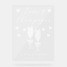 Liebe & Champagner Personalisierte Hochzeit