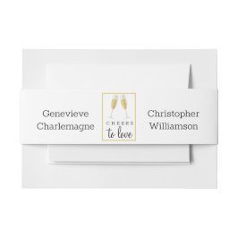 Liebe Champagner Toast Wedding Einladungsbanderole